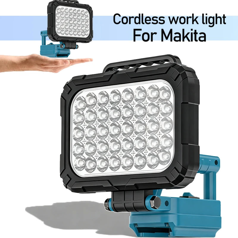 8-inch LED Work Light For Makita 18V Battery 2 USB