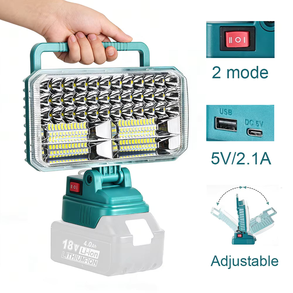 9 inch LED Work Light Compatible with Makita 18v Battery(Tool Only) 4500Lumens