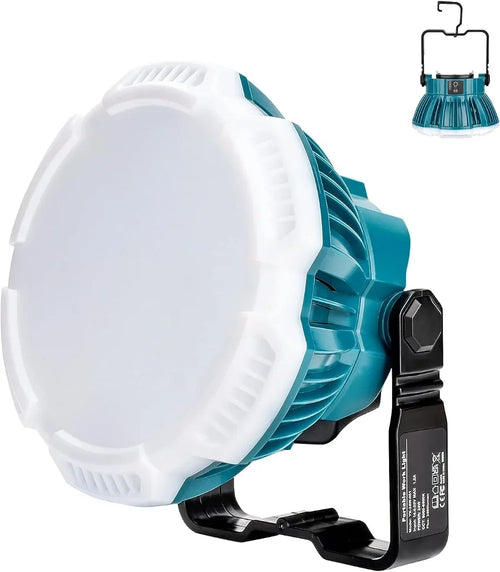 24W 2400LM LED Work Light Portable Camping Lantern for Makita 18v Li-ion Battery
